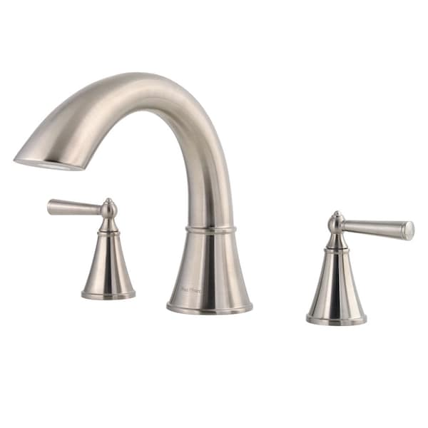 Tub Trim, 3, Deck, Brushed Nickel